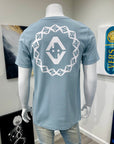 Diamond Stamp Fitted T (Light Blue)
