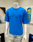 Kaleidoscope Heavy Oversized Crop T (Blue)