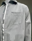 Chain Backplate Shacket (Silver)