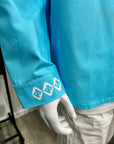 Diamond Stamp Shacket (Teal)
