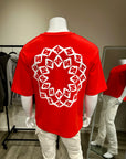 Kaleidoscope Heavy Oversized Crop T (Red)