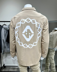 Diamond Stamp Shacket (Beige)