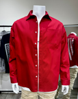 Chain Backplate Shacket (Wine)
