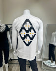 Ultra Diamond Fitted Sleeveless (White & Yellow)
