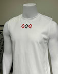 Ultra Diamond Fitted Sleeveless (White & Red)