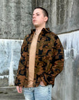 Brown Camo Loose Cut Button Up