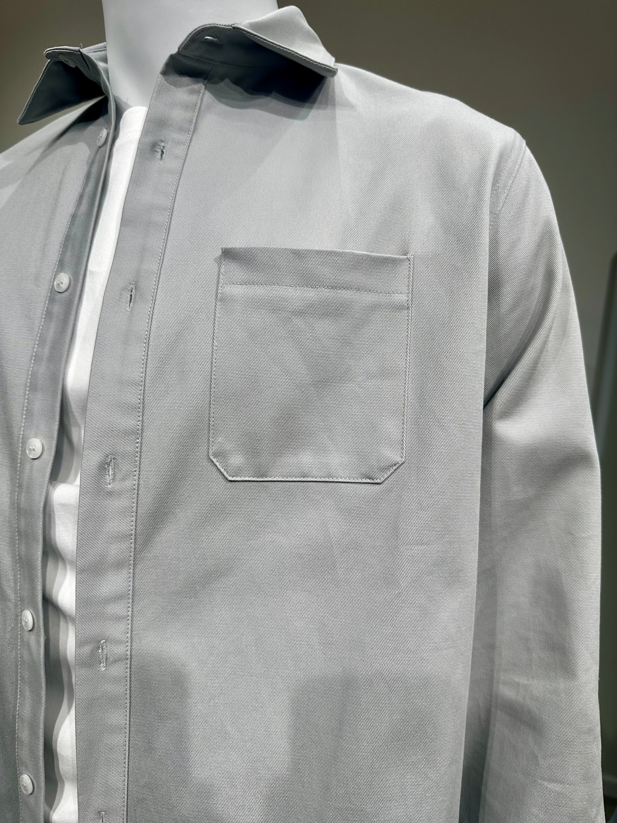 Chain Backplate Shacket (Silver)