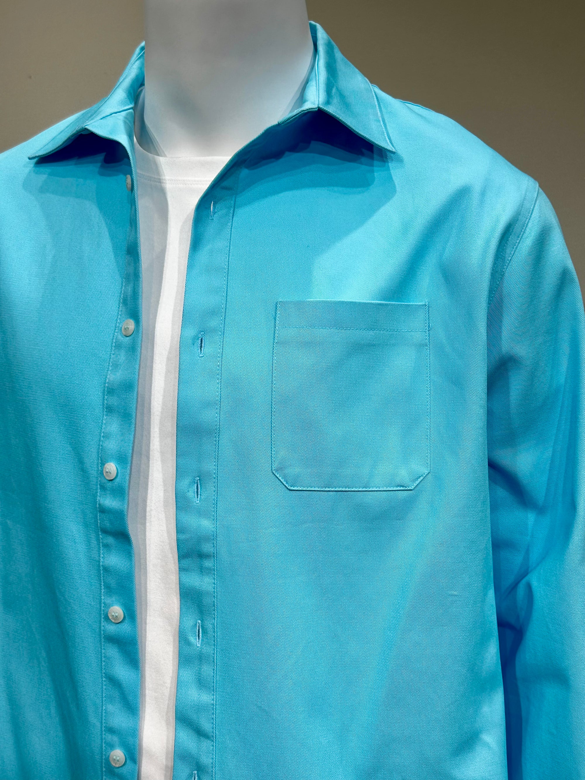 Diamond Stamp Shacket (Teal)