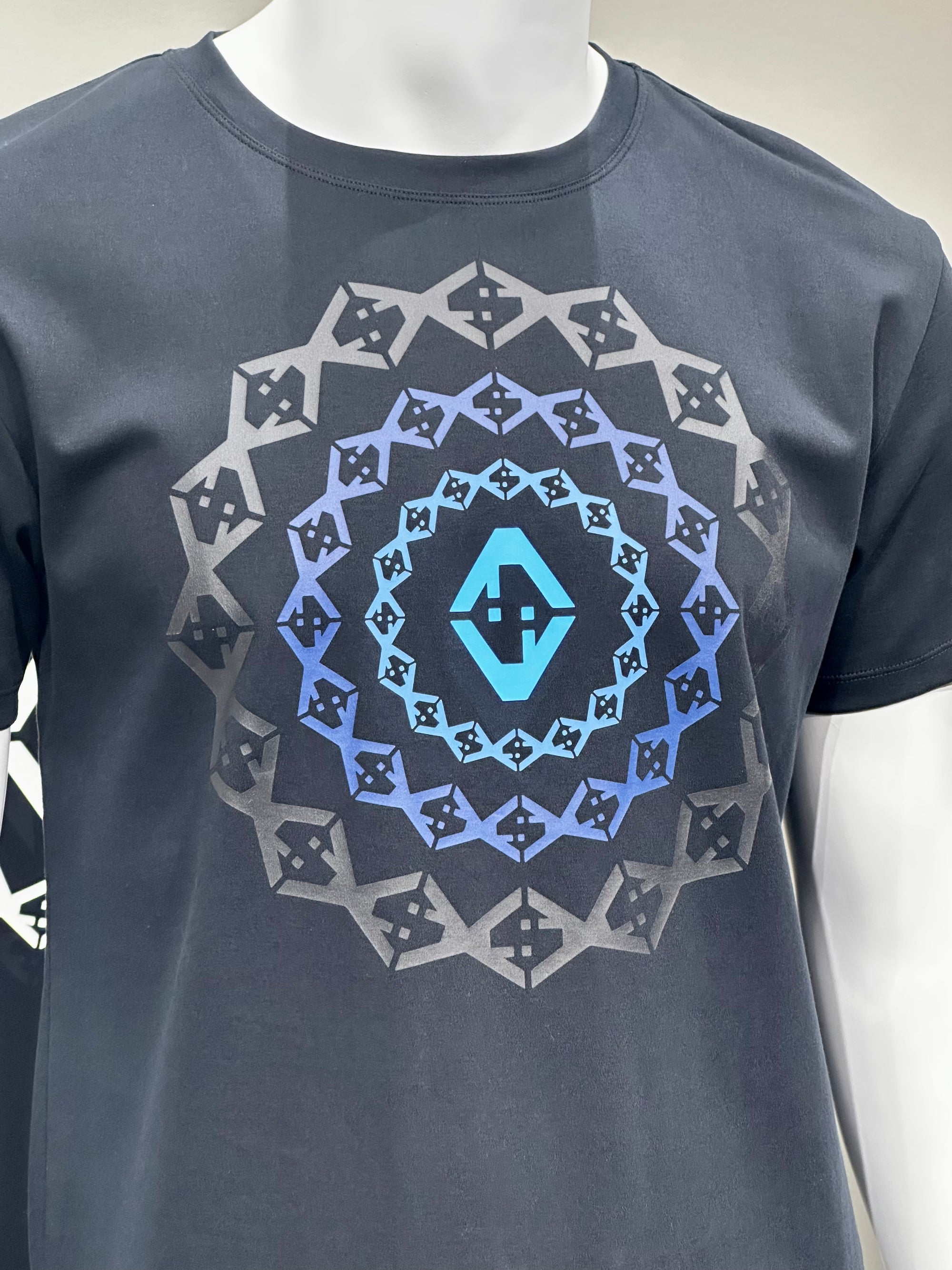 Rose Fitted T (Blue)
