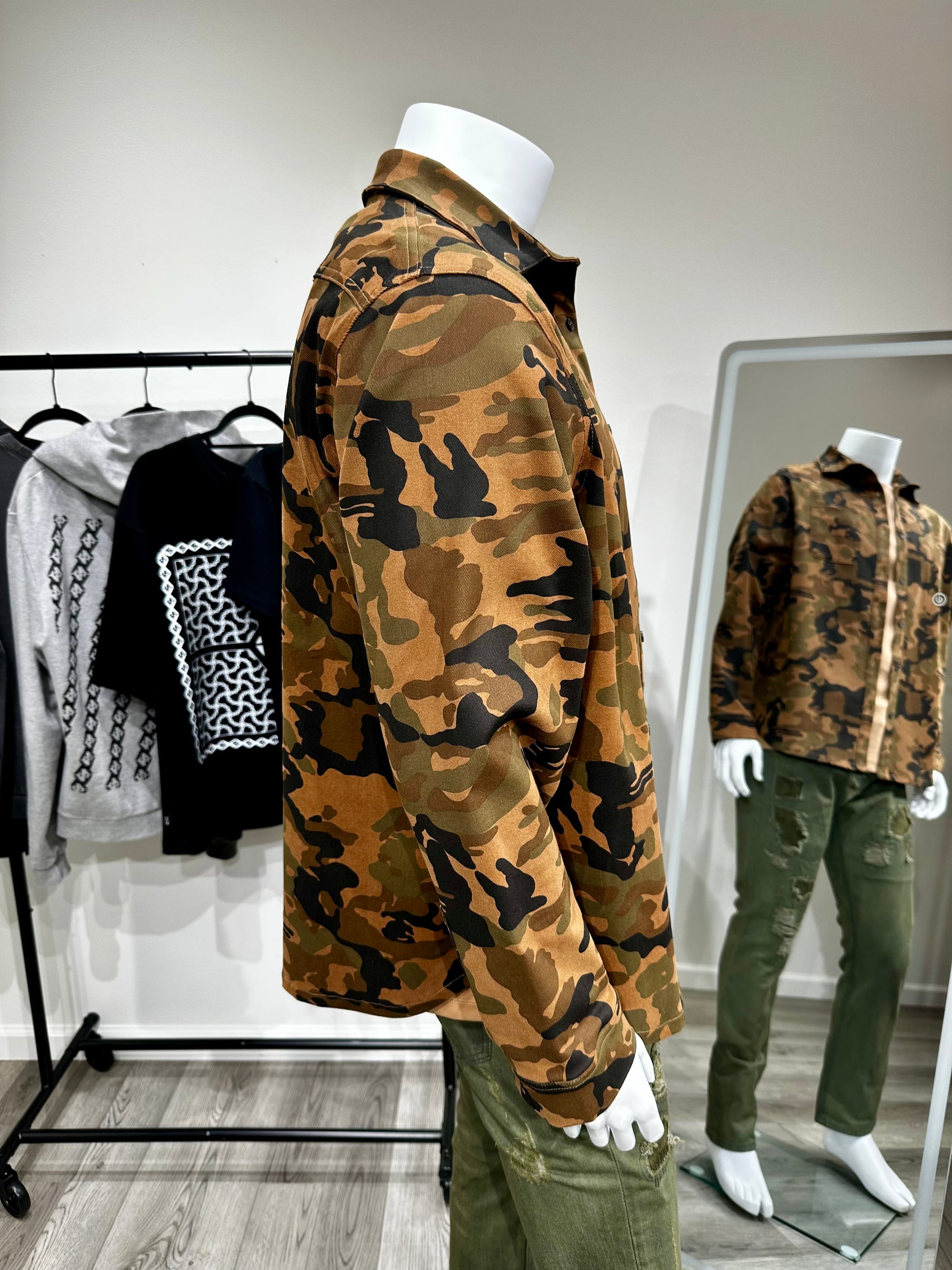Brown Camo Shacket