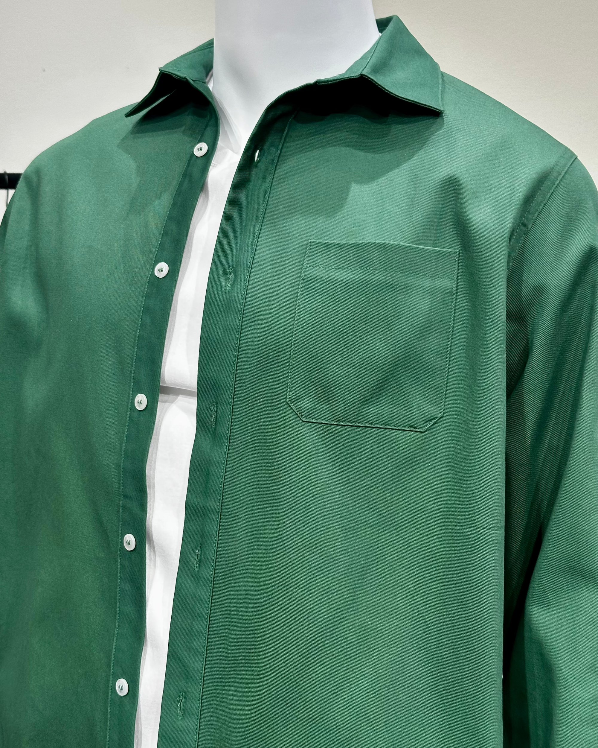 Chain Backplate Shacket (Green)