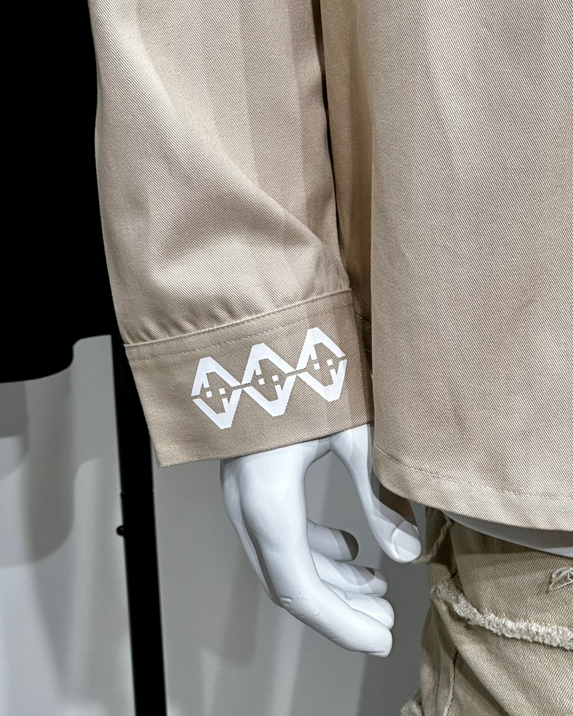 Diamond Stamp Shacket (Beige)