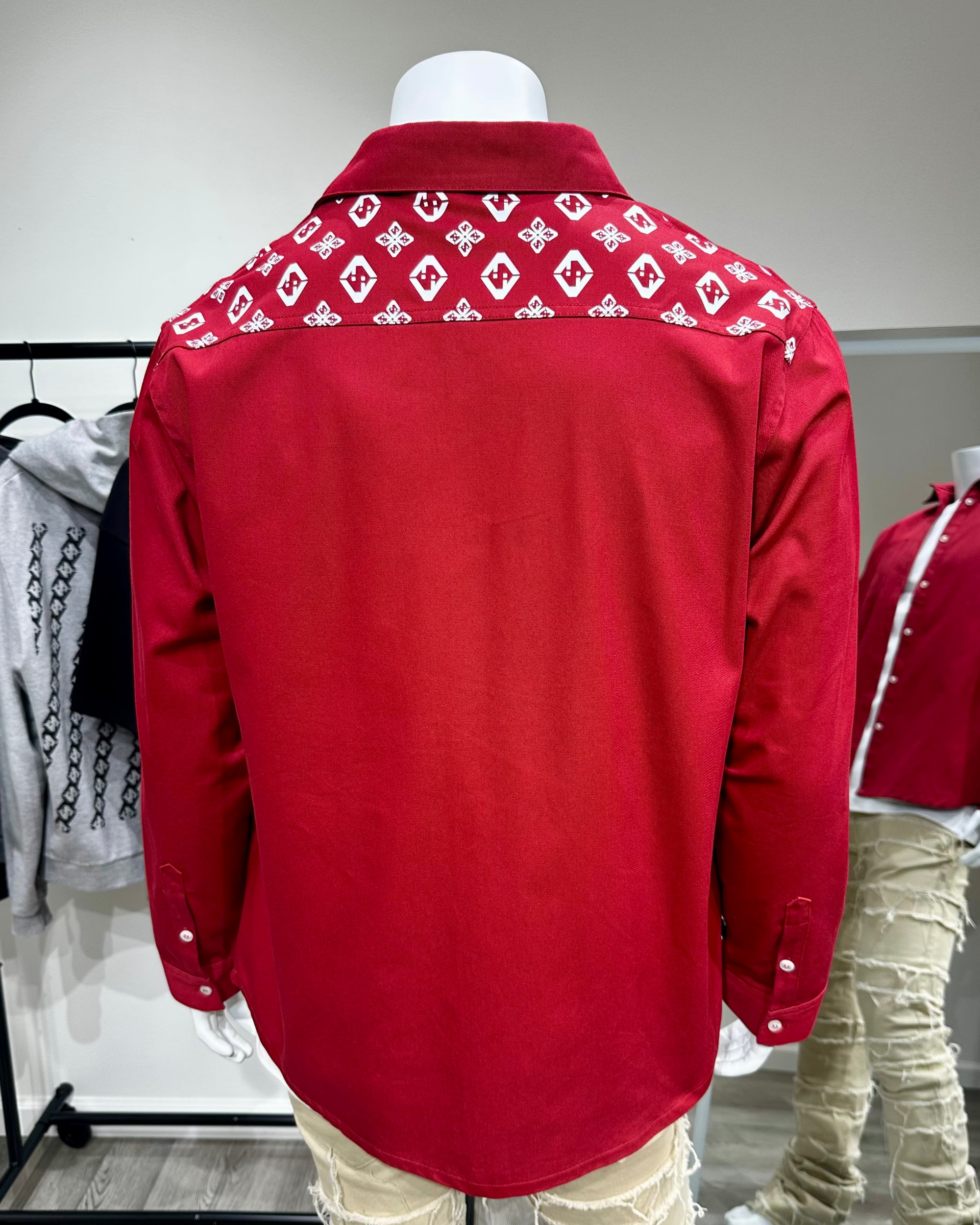 Shoulder Flare Shacket (Wine)