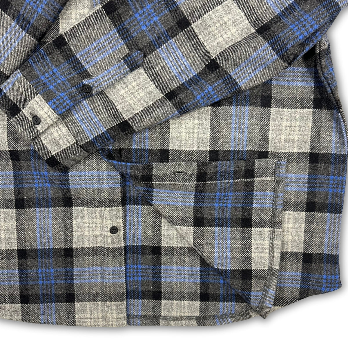 Plaza Wool Flannel Loose Cut Button Up