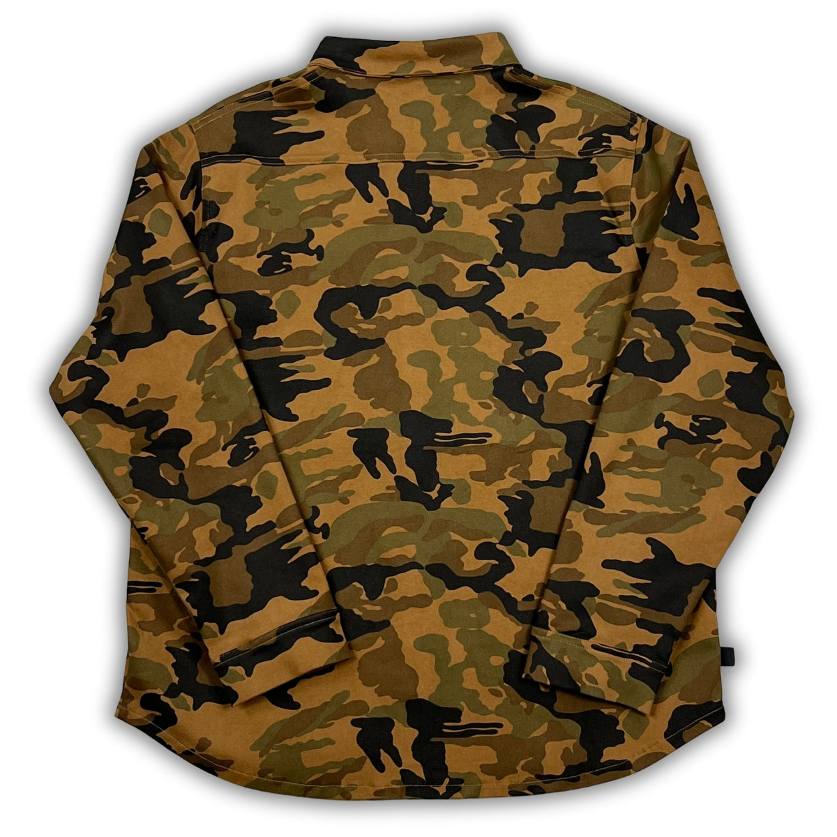 Brown Camo Loose Cut Button Up