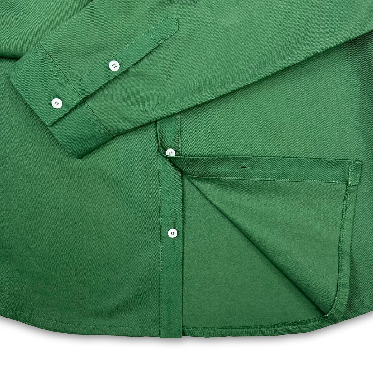 Chain Backplate Loose Cut Button Up (Green)