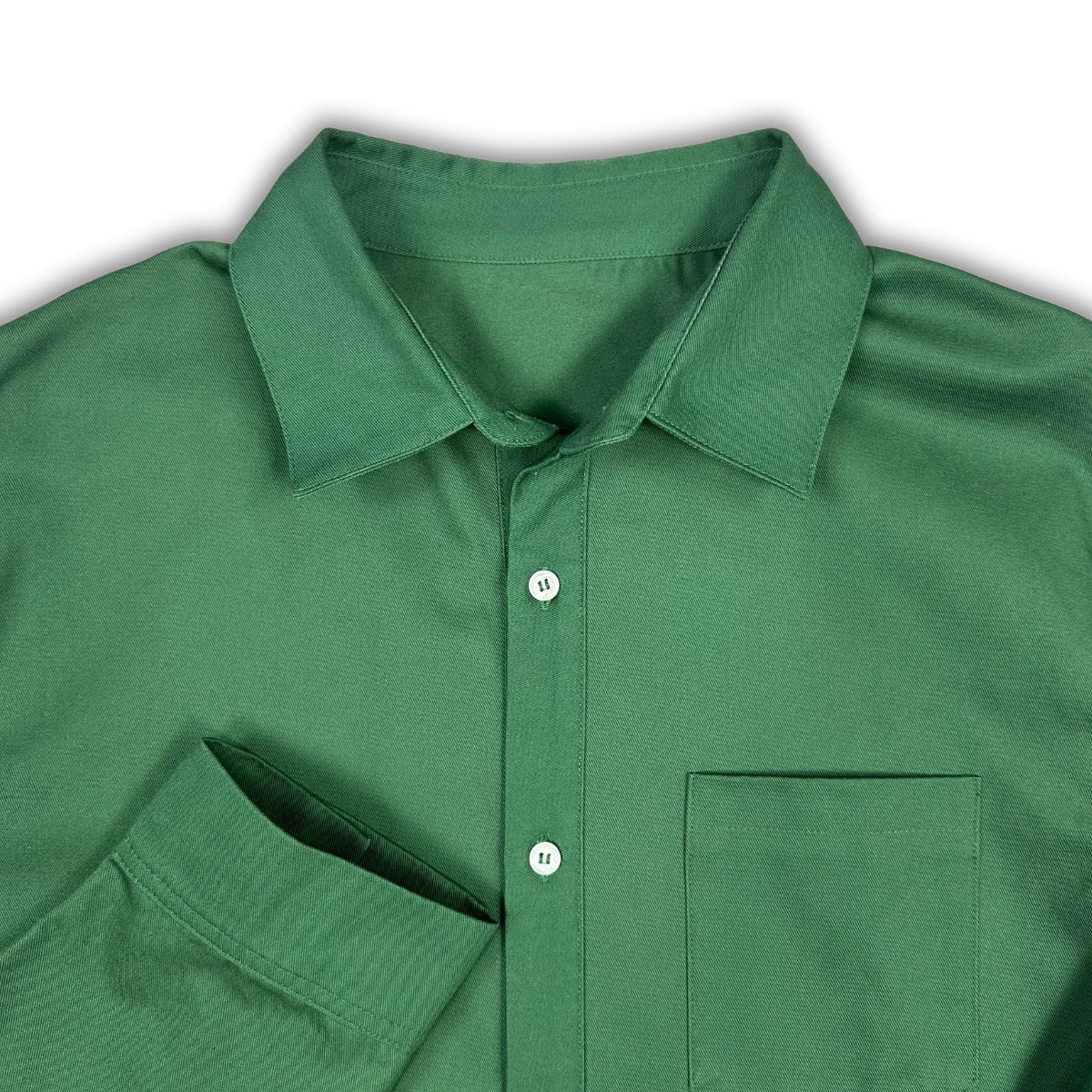 Chain Backplate Loose Cut Button Up (Green)